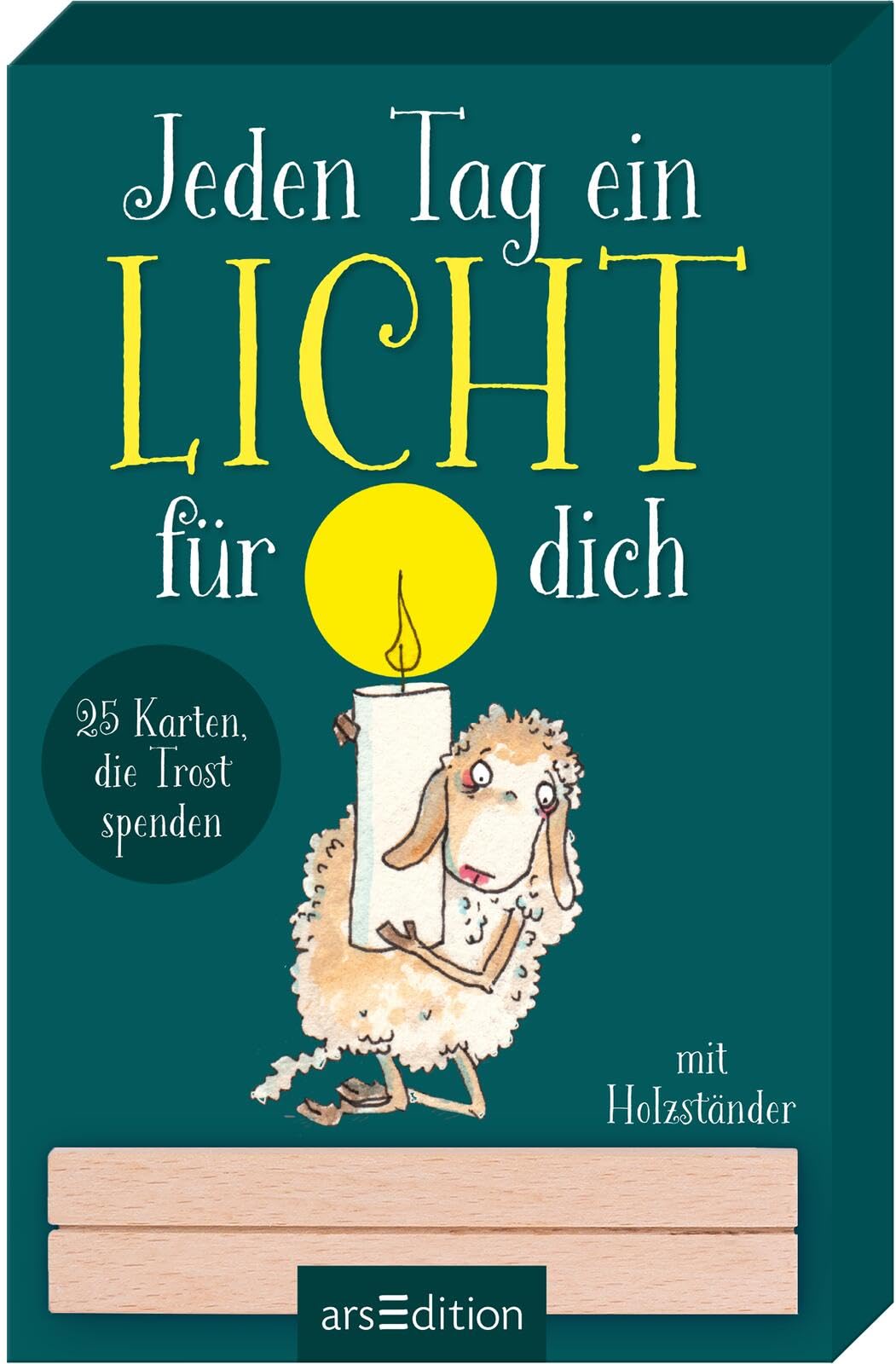Jeden Tag ein Licht für dich: 25 Karten, die Trost spenden. Mit Holzständer | 25 berührende Postkarten zum Aufstellen oder Verschicken Lifestyle