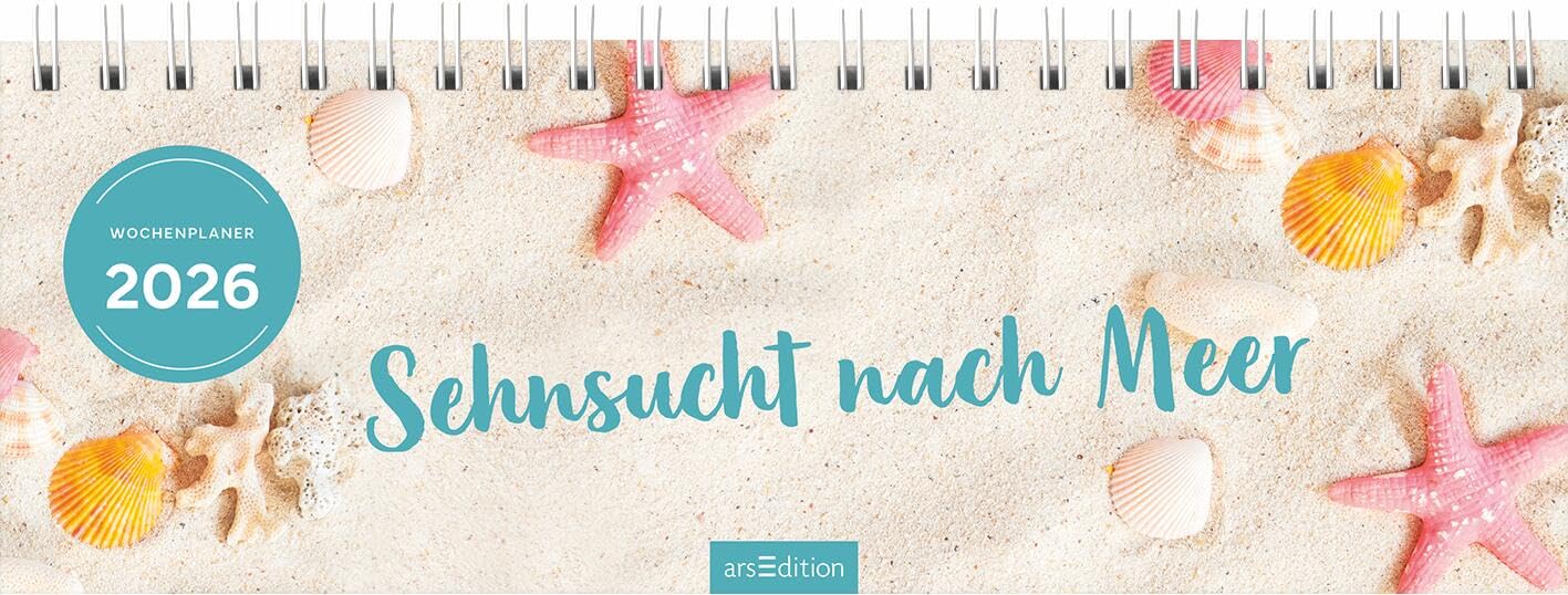 Tischkalender Sehnsucht nach Meer 2026: Praktischer Terminplaner mit Wochenkalendarium für Urlaubsmomente Lifestyle