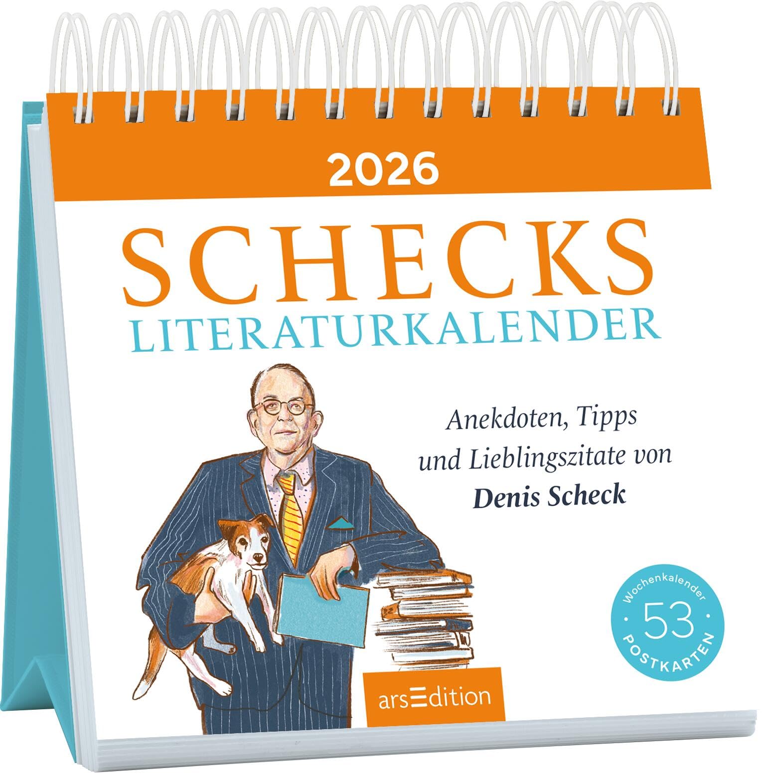 Postkartenkalender Schecks Literaturkalender 2026: Anekdoten, Tipps und Lieblingszitate von Denis Scheck | Wochenkalender 2026, 53 Postkarten mit ... Einblicken vom bekannten Literaturkritiker Contemporary literature