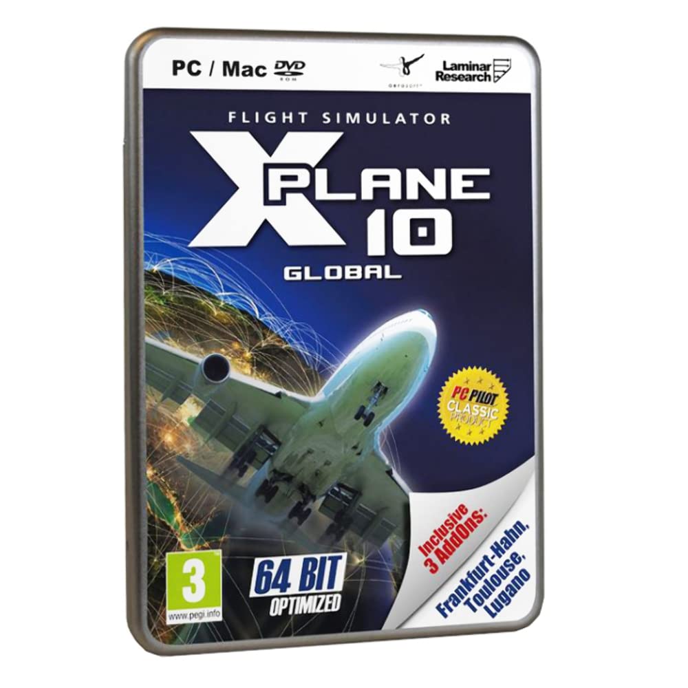 X-Plane 10 - Global inkl. 3 AddOns (Franfurt Hahn / Touluse / Lugano) PC
