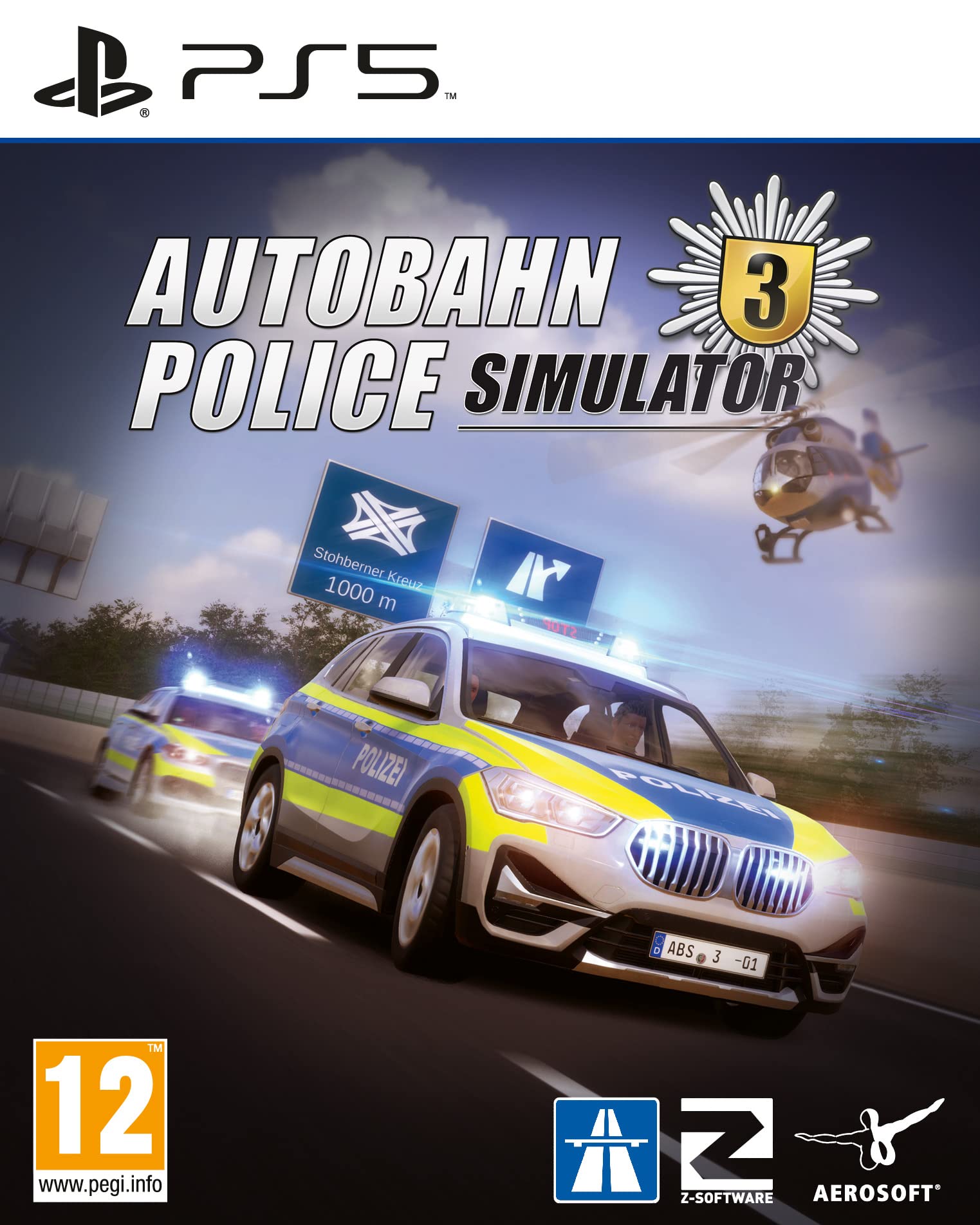 Autobahn Police Simulator 3 – Polizei Simulator PS5 Spiel | Autobahn Polizei, Verkehrskontrolle, Einsatzfahrzeuge | Aerosoft PlayStation 5