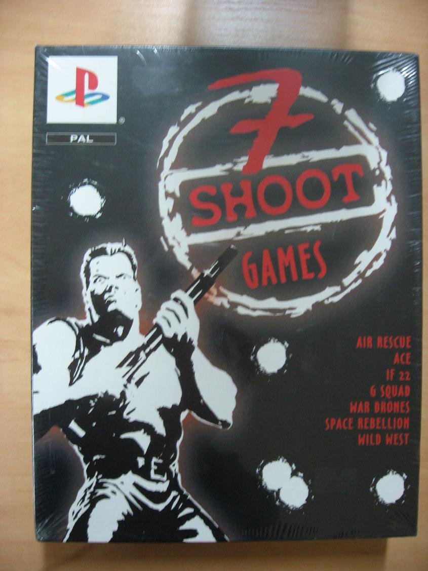7 Shoot Games - Shooter Sammlung für Playstation 1 - 7 Spiele für PSX : Air Rescue / Ace / IF 22 / G Squad / War Drones / Space Rebellion / Wild West Games