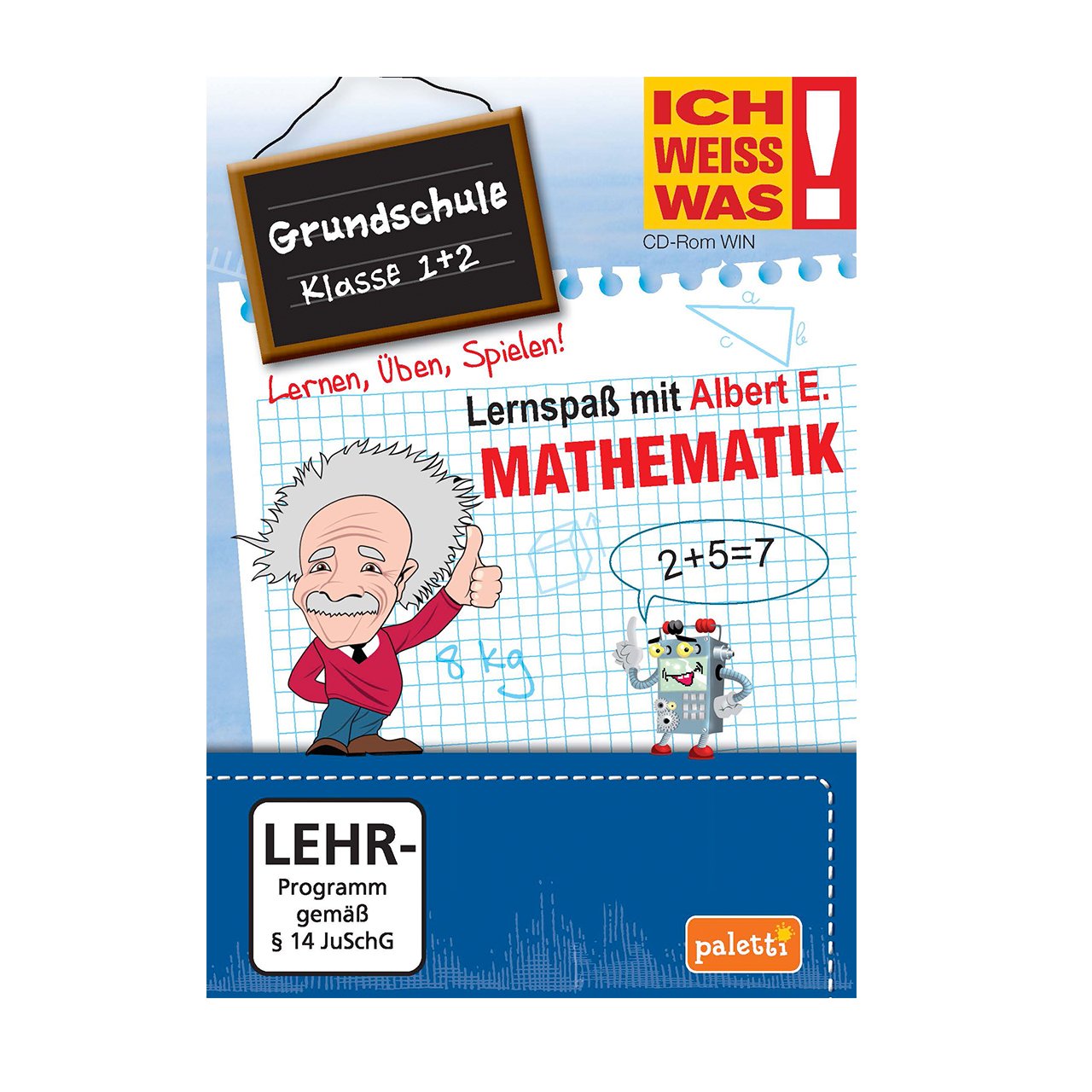 Albert E. ICH WEISS WAS! Lernspaß Grundschule Mathe Klasse 1 + 2 CD ROM Hobbies & Leisure