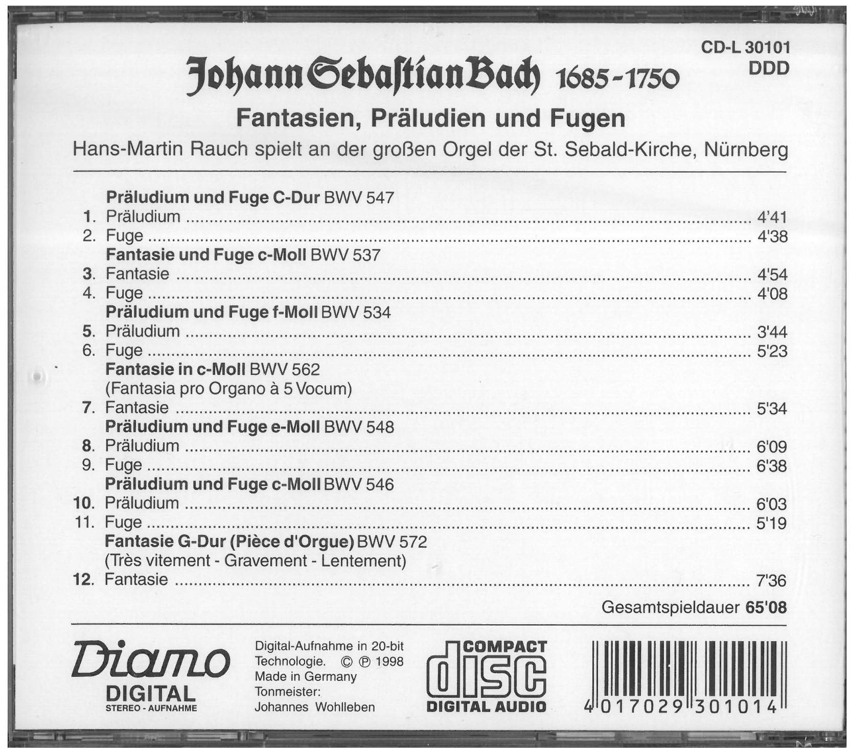 Fantasien, Präludien und Fugen Music