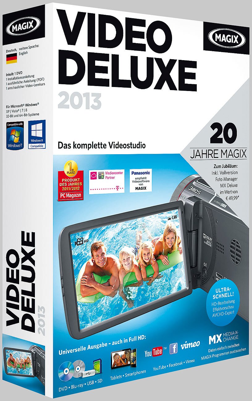 MAGIX Video deluxe 2013 (Jubiläumsaktion inkl. Foto Manager MX Deluxe) Hobbies & Leisure