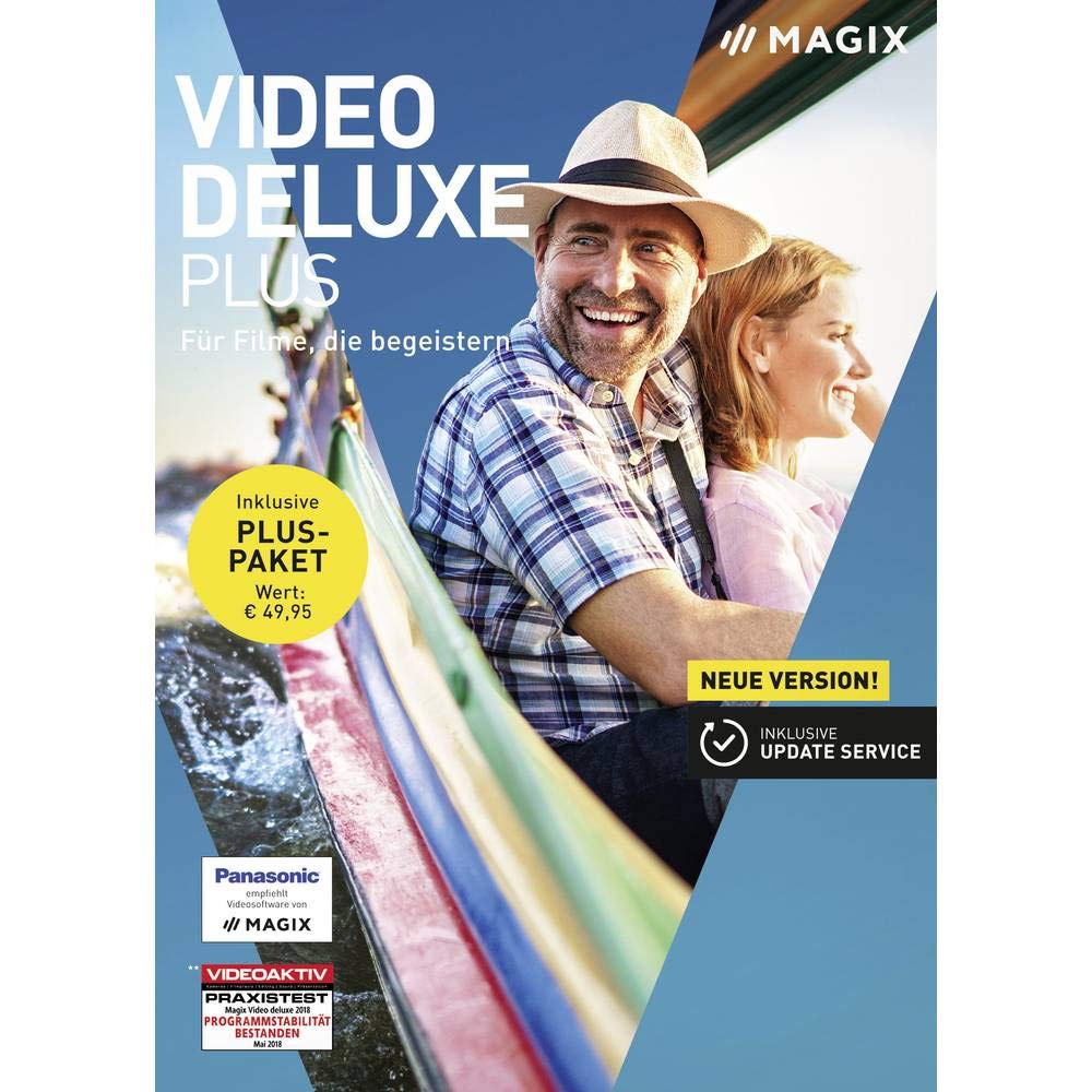 MAGIX Video deluxe 2019 Plus – Das perfekte Videostudio.|Standard|1 Device|1 Year|PC|Disc|Disc Web & Graphic Design