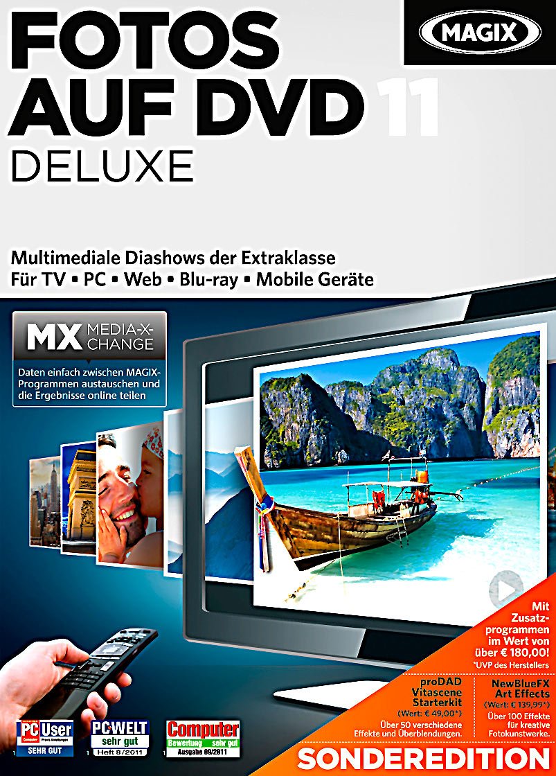 MAGIX Fotos auf DVD 11 MX Deluxe Sonderedition software