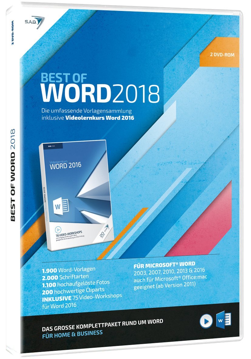 Best of Word 2018, 2 DVD-ROMs software