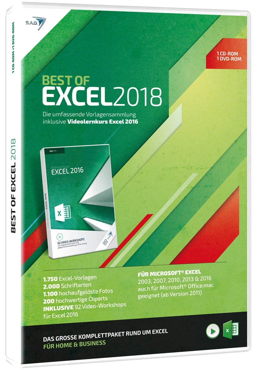 S.A.D Best of Excel (2018) mit Videolernkurs (2 CDs) software