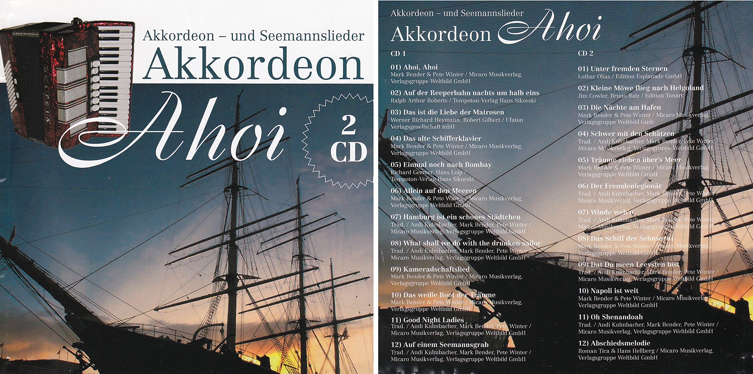 Akkordeon Ahoi - Akkordeon und Seemannslieder - 2 CD´s Music