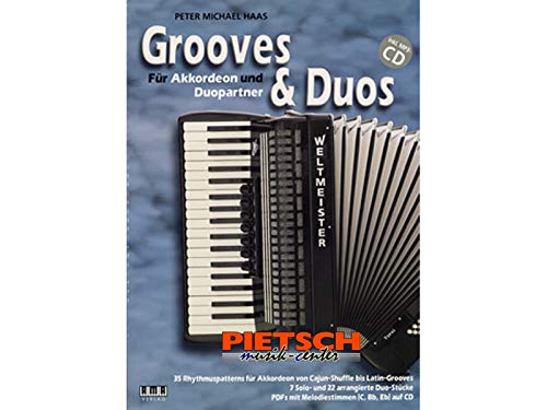 Haas, Peter Michael: Accordion Tunes and Grooves (+CD) : für 1-2 Akkordeons (Melodieinstrument ad lib) Spielpartitur (+PDF mit Books