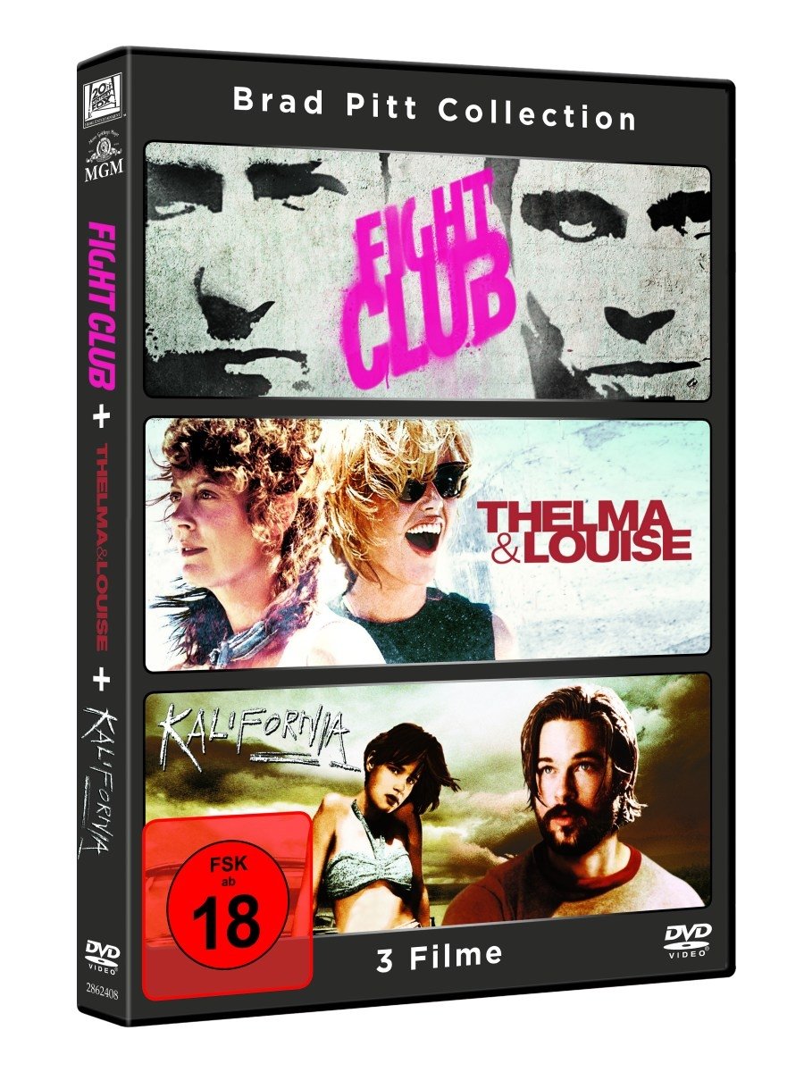 Brad Pitt Collection (inkl. Fight Club, Kalifornia, Thelma & Louise) (3 DVDs) Movies