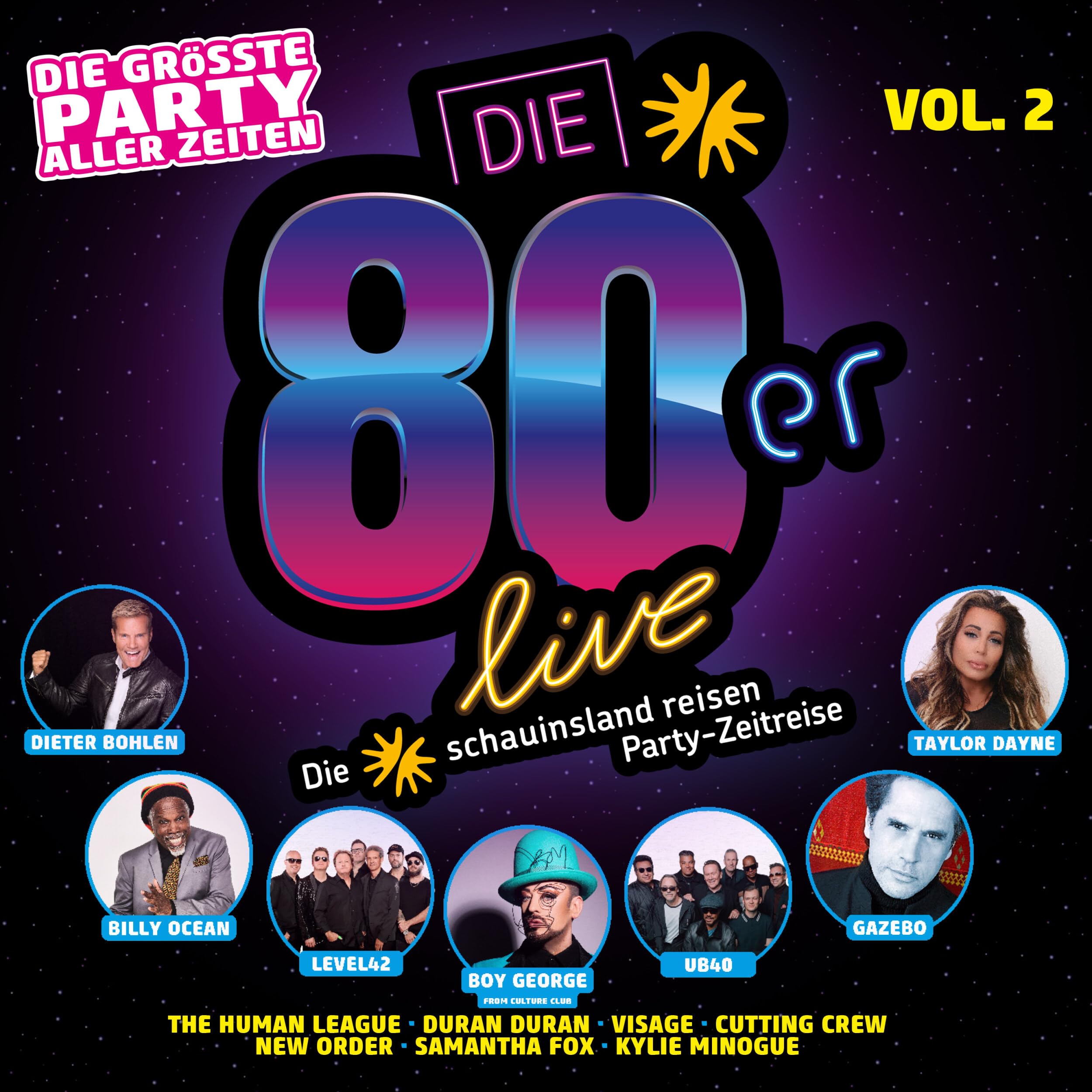 Die 80er Live Vol. 2 - Die Gröáten Hits der Show cd