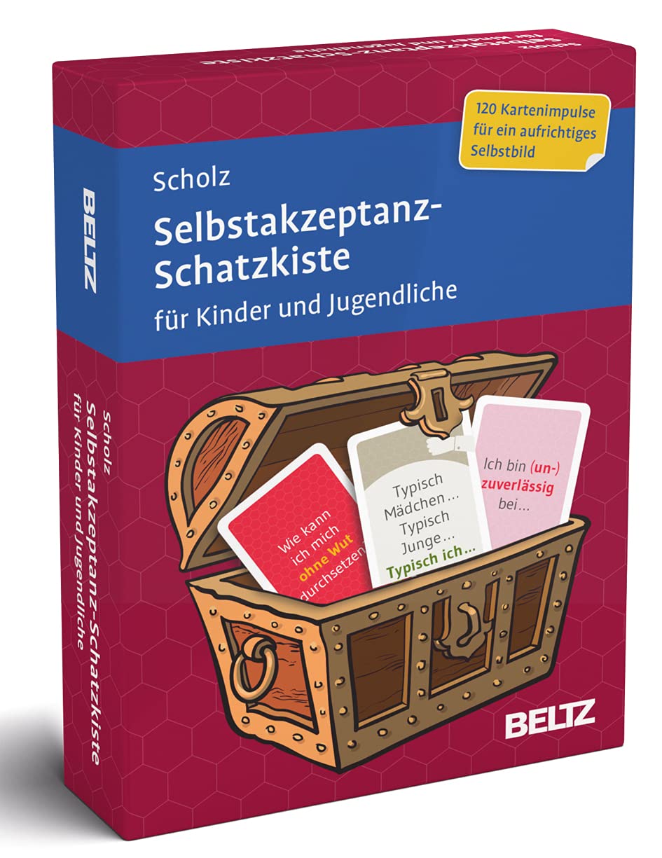 Selbstakzeptanz-Schatzkiste für Kinder und Jugendliche: 120 Karten mit 20-seitigem Booklet in stabiler Box, Kartenformat 5,9 x 9,2 cm (Beltz Therapiekarten) Medicine