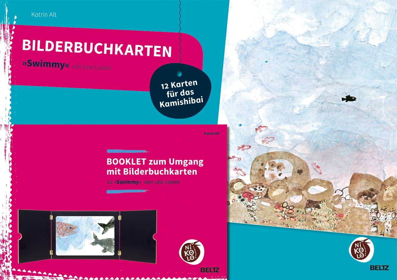 Bilderbuchkarten »Swimmy« von Leo Lionni: Mit Booklet zum Umgang mit 12 Bilderbuchkarten für das Kamishibai (Beltz Nikolo) Novels & Short Stories