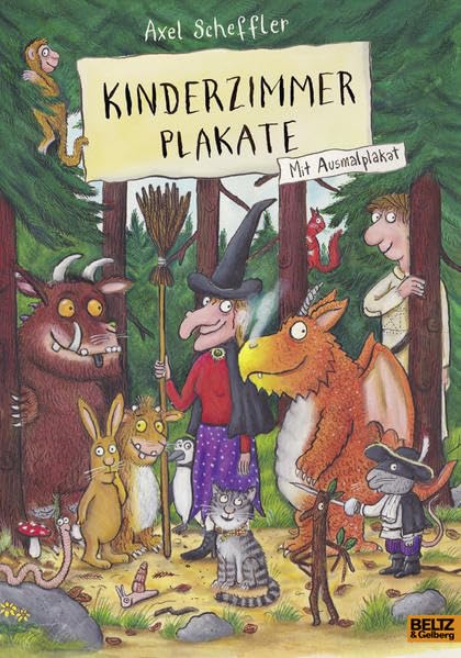 Axel Scheffler Kinderzimmerplakate: 4 Plakate + 1 Ausmalplakat Tiptoi & Games