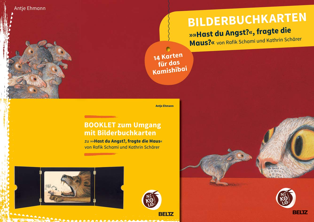 Bilderbuchkarten »Hast du Angst?«, fragte die Maus« von Rafik Schami und Kathrin Schärer: Bildkarten + Booklet in Polybeutel (Beltz Nikolo) Education & Training