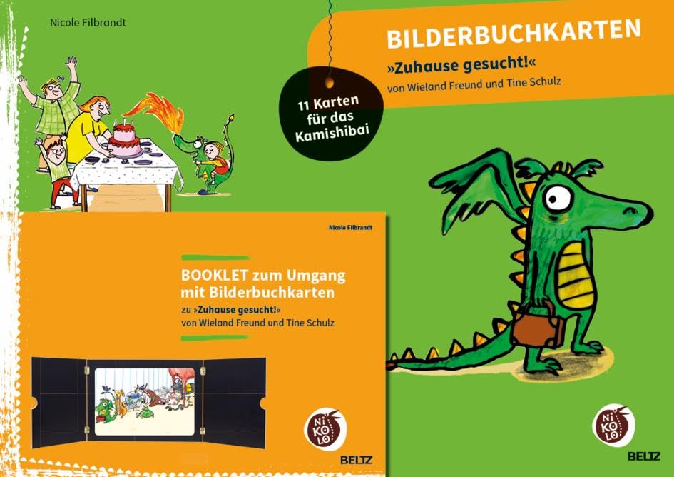 Bilderbuchkarten »Zuhause gesucht!« von Wieland Freund und Kristine Schulz: 11 Karten für das Kamishibai, Booklet zum Umgang mit Bilderbuchkarten (Beltz Nikolo) Psychology