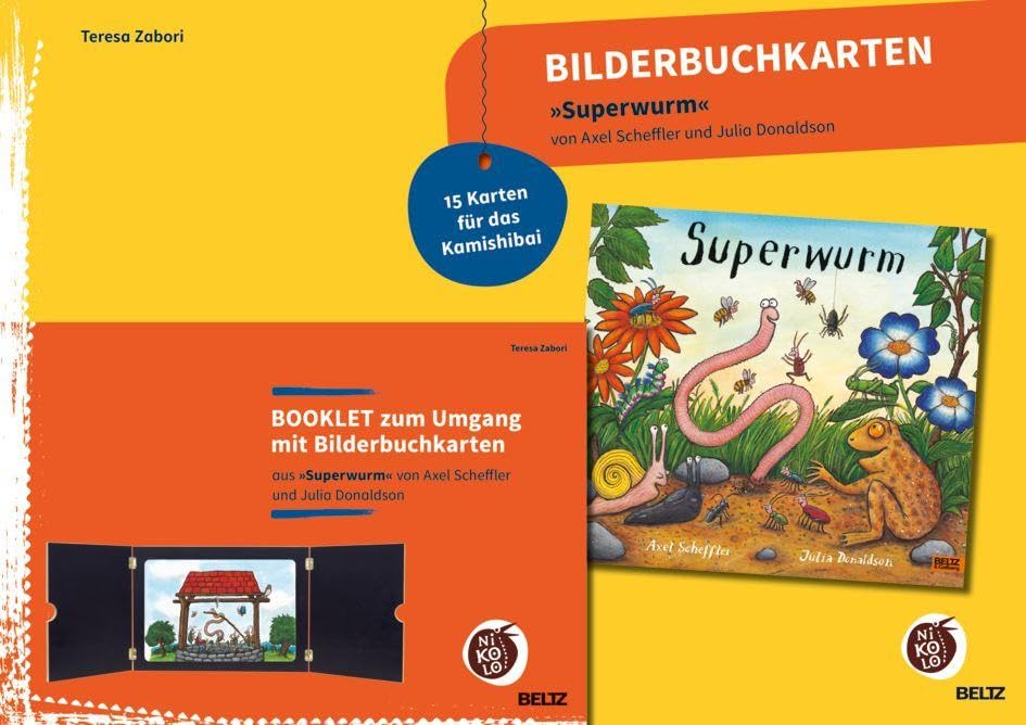 Bilderbuchkarten »Superwurm« von Axel Scheffler und Julia Donaldson: 15 Karten für das Kamishibai mit Booklet (Beltz Nikolo Bilderbuchkarten) Psychology