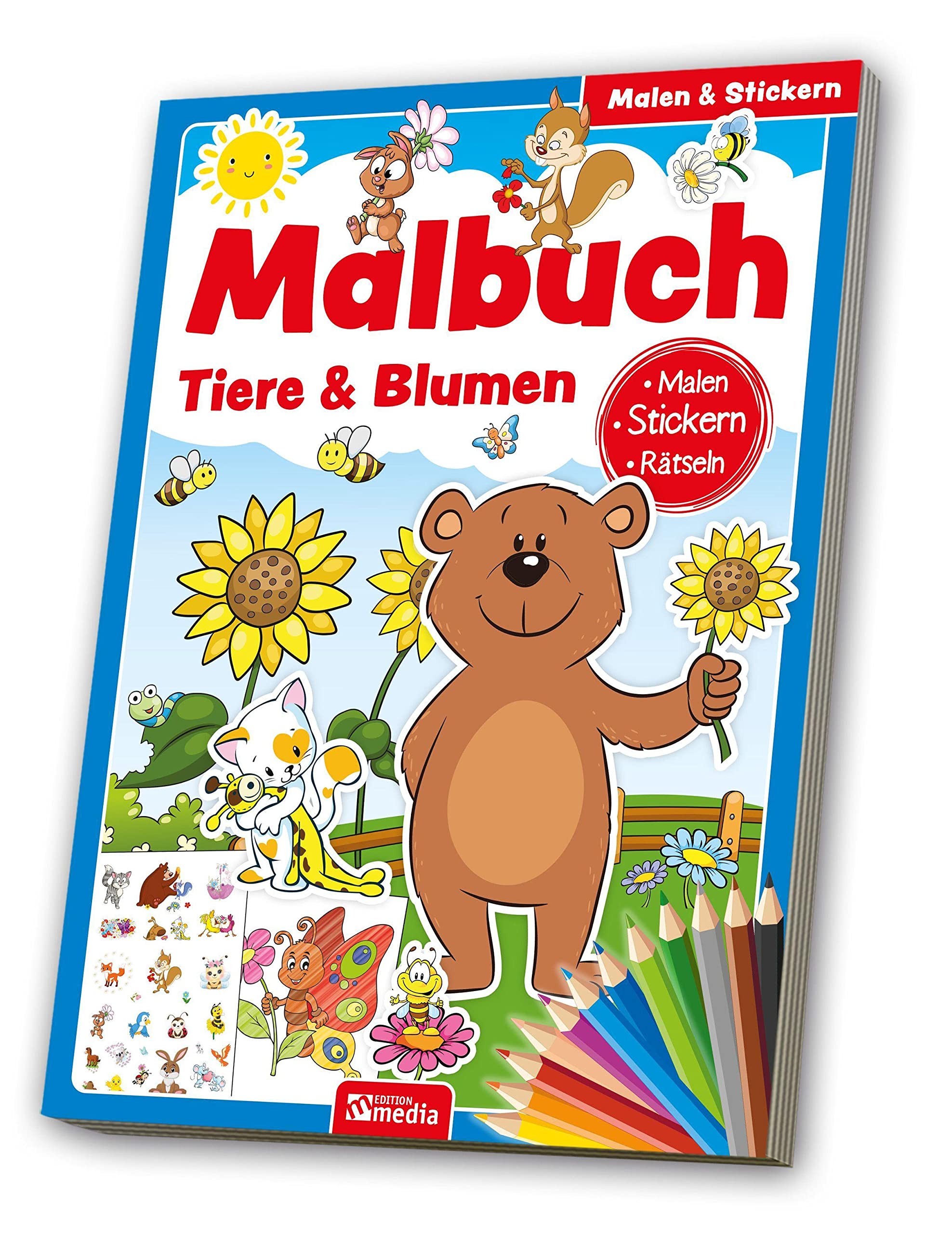 Malbuch Tiere & Blumen Tiptoi & Games