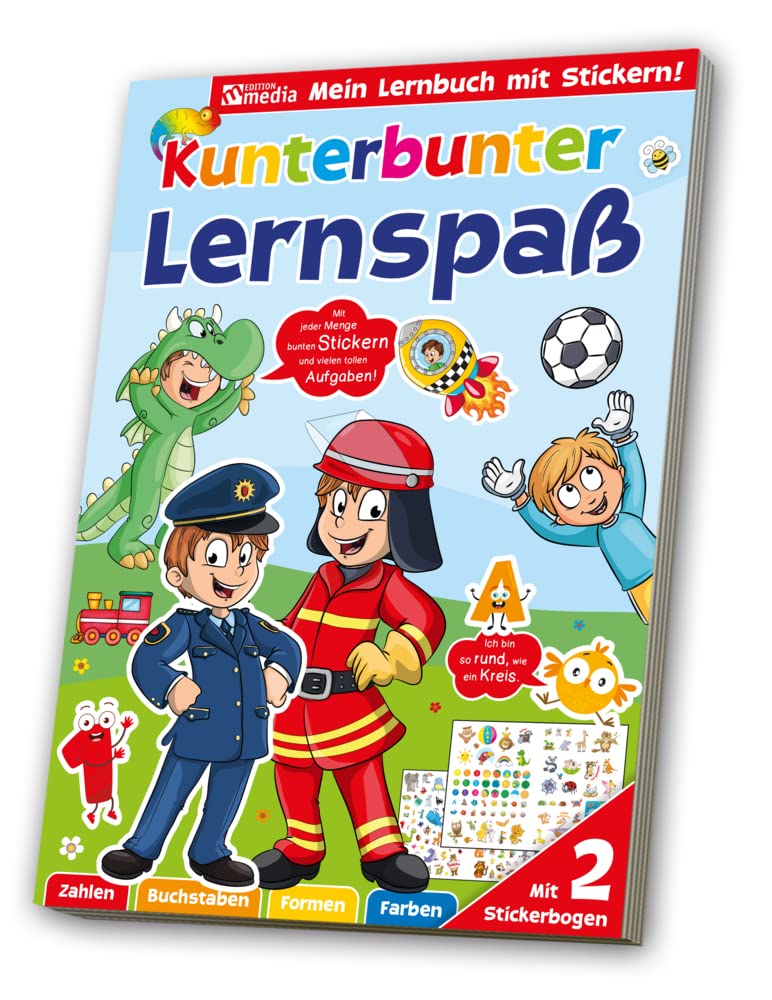 Sticker Übungsbuch Lernspaß Feuerwehr / Polizei Non-fiction