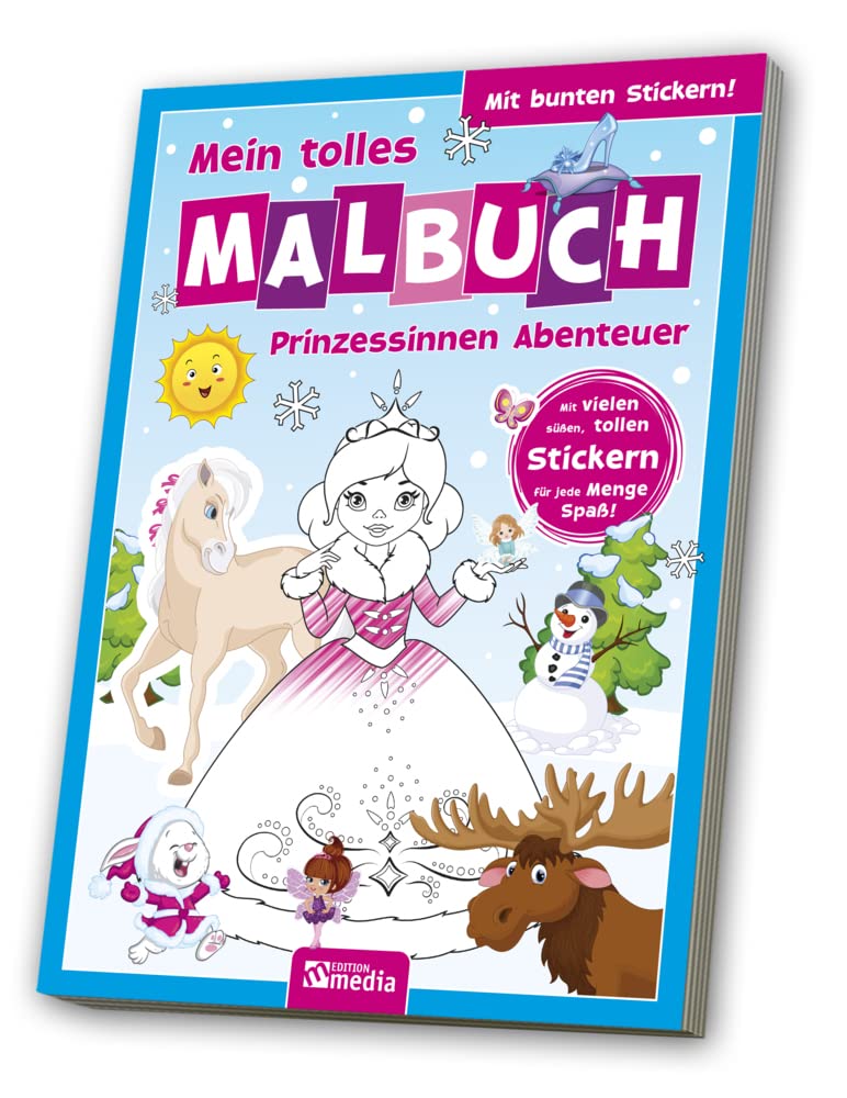 Malbuch mit Stickern: Prinzessinnen - Winter Tiptoi & Games