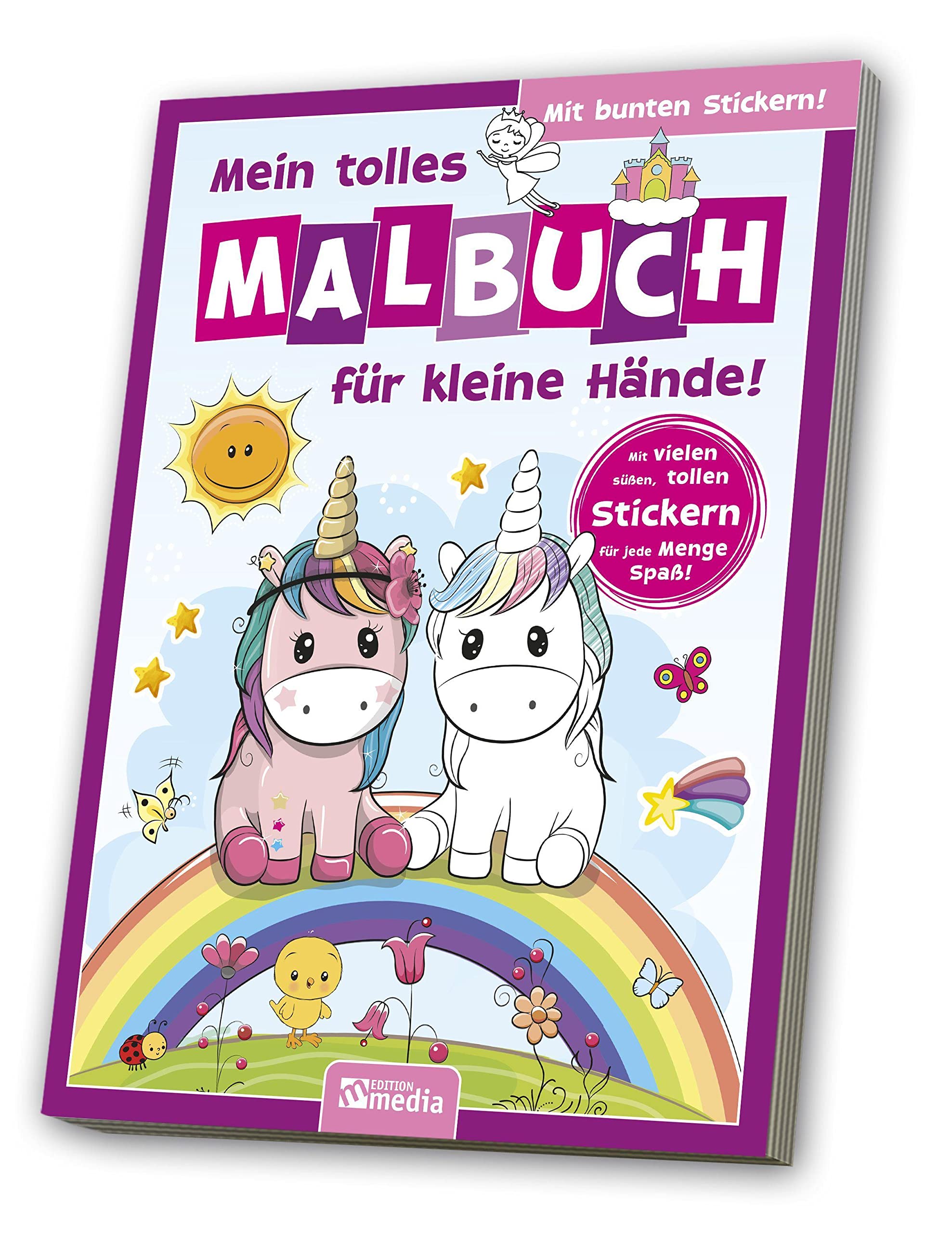 Malbuch mit Stickern: Einhorn Non-fiction