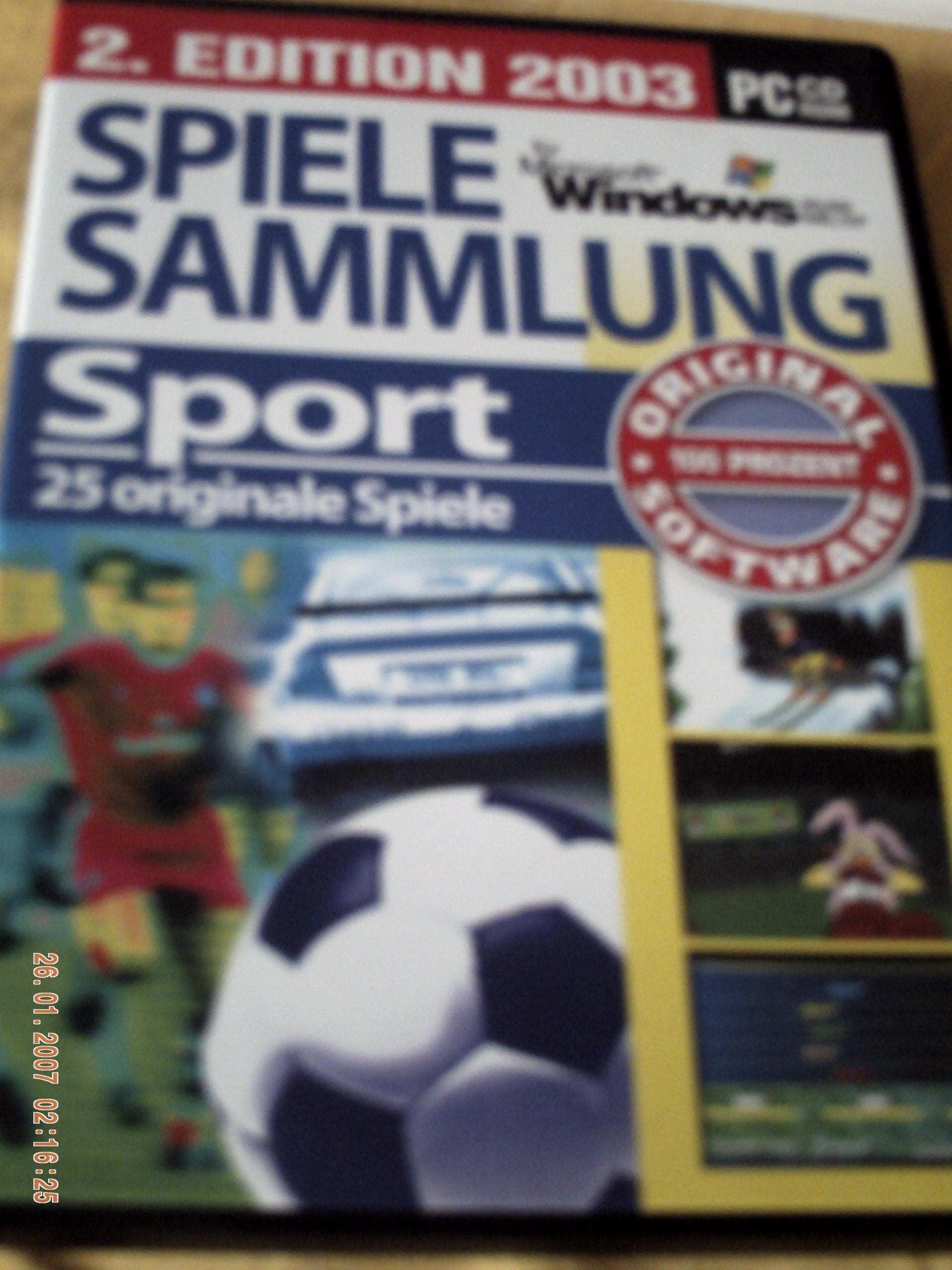 Spielesammlung Sport. CD-ROM für Windows 95/98/ME/XP. 25 original Spiele. Games