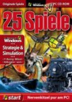 25 Spiele, Strategie & Simulation, CD-ROM: F1 Racing, Billard, Helicopter u. v. m.. Für Windows 98, ME, 2000, XP PC