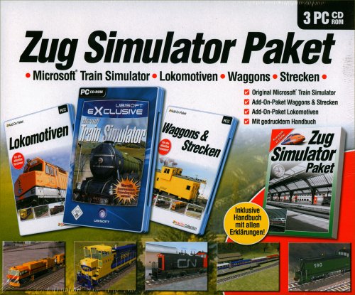 Zug Simulator Paket: Microsoft Train Simulator, Lokomotiven, Waggons, Strecken PC