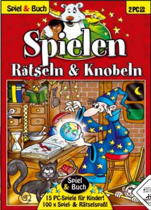 Spielen, Rätseln & Knobeln, 2 CD-ROMs: Spiel & Buch: 15 PC-Spiele für Kinder! 100 x Spiel- & Rätselspaß!. Für Windows PC