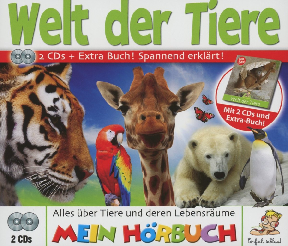 Welt der Tiere, 2 Audio-CDs m. Buch: Alles über Tiere und deren Lebensräume. Spannend erklärt! Non-fiction