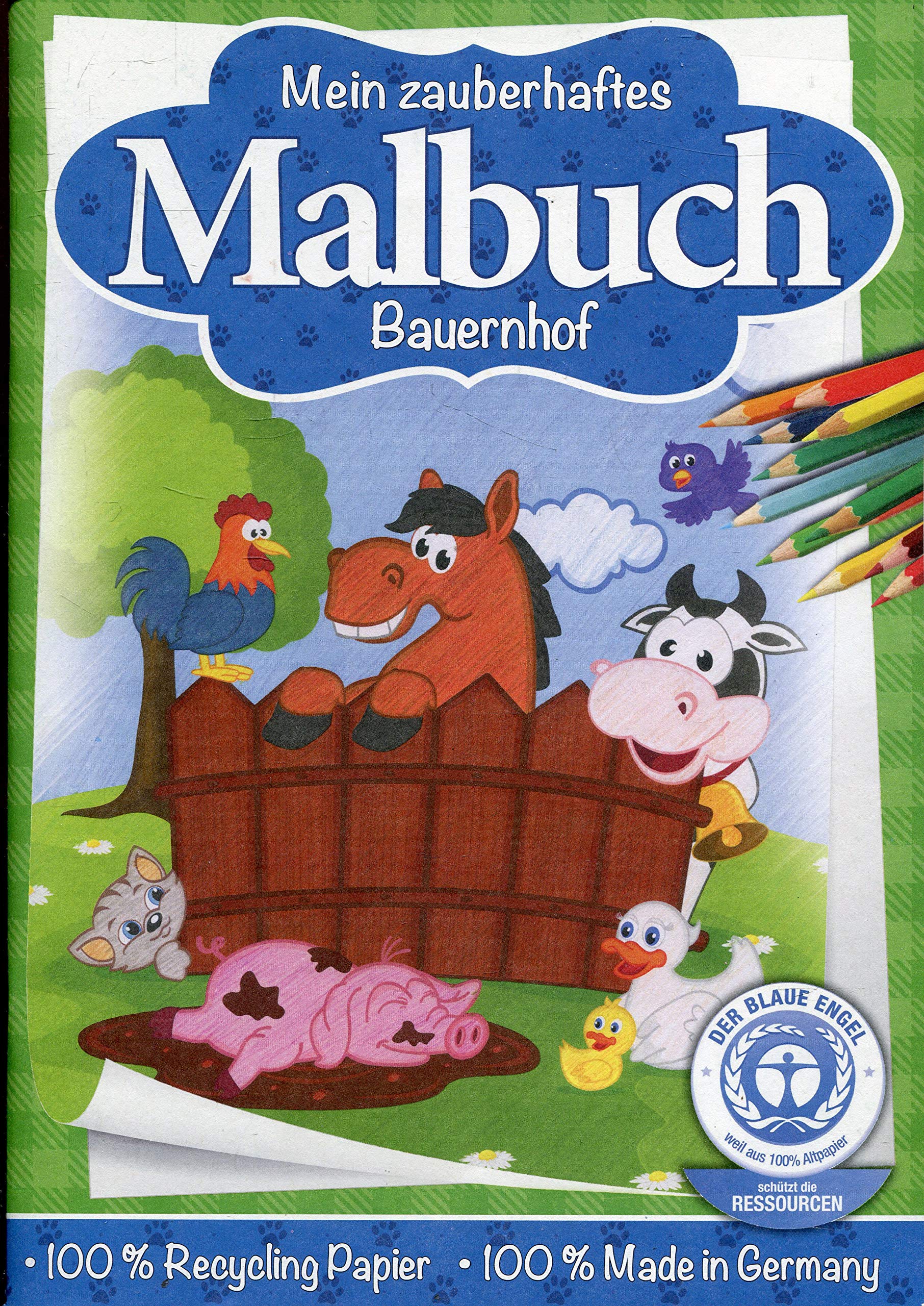 Malbuch Bauernhof. Edition "Der blaue Engel" Hobbies & Crafts
