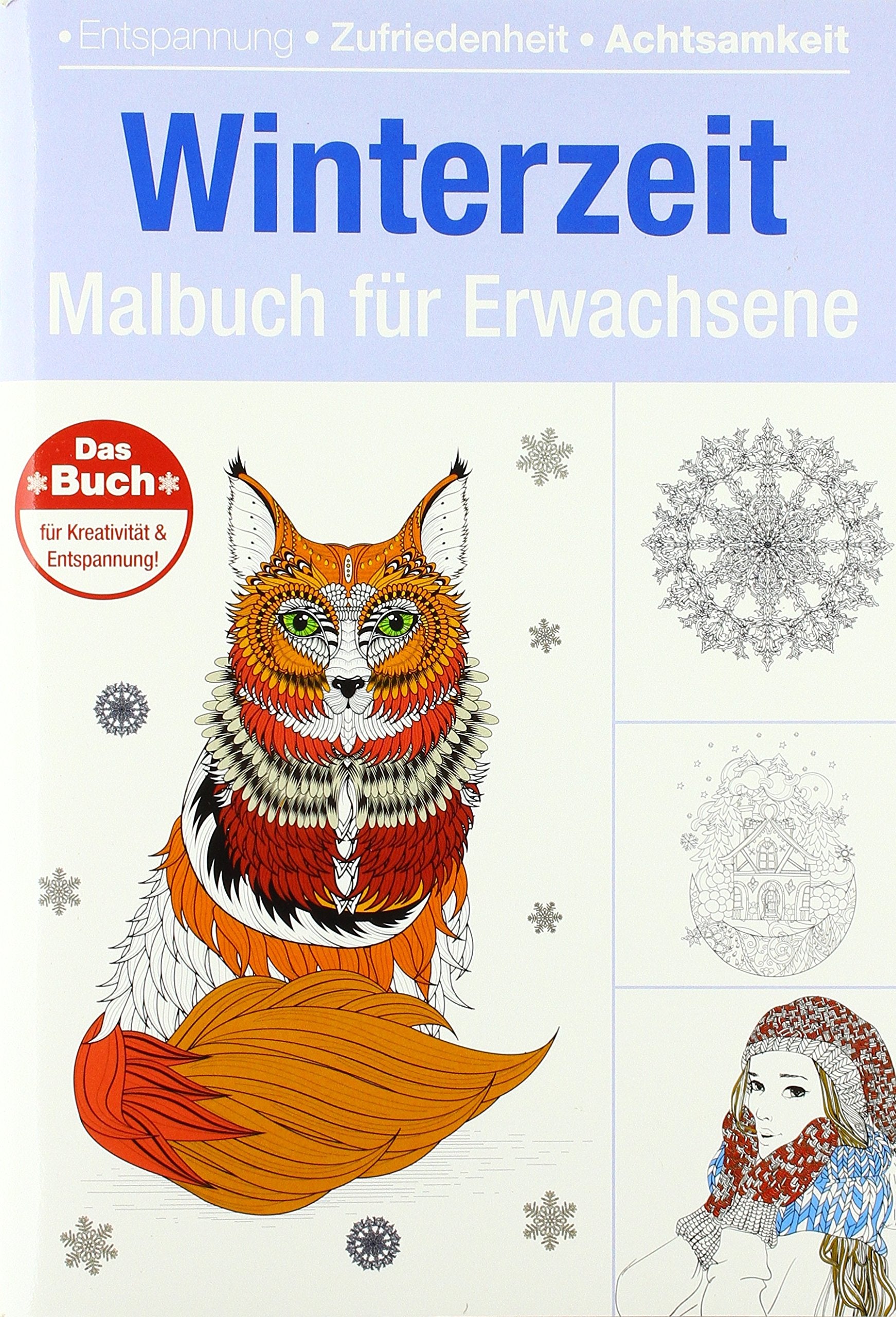 Malbuch für Erwachsene - Winterzeit: Entspannung, Zufriedenheit, Achtsamkeit Books