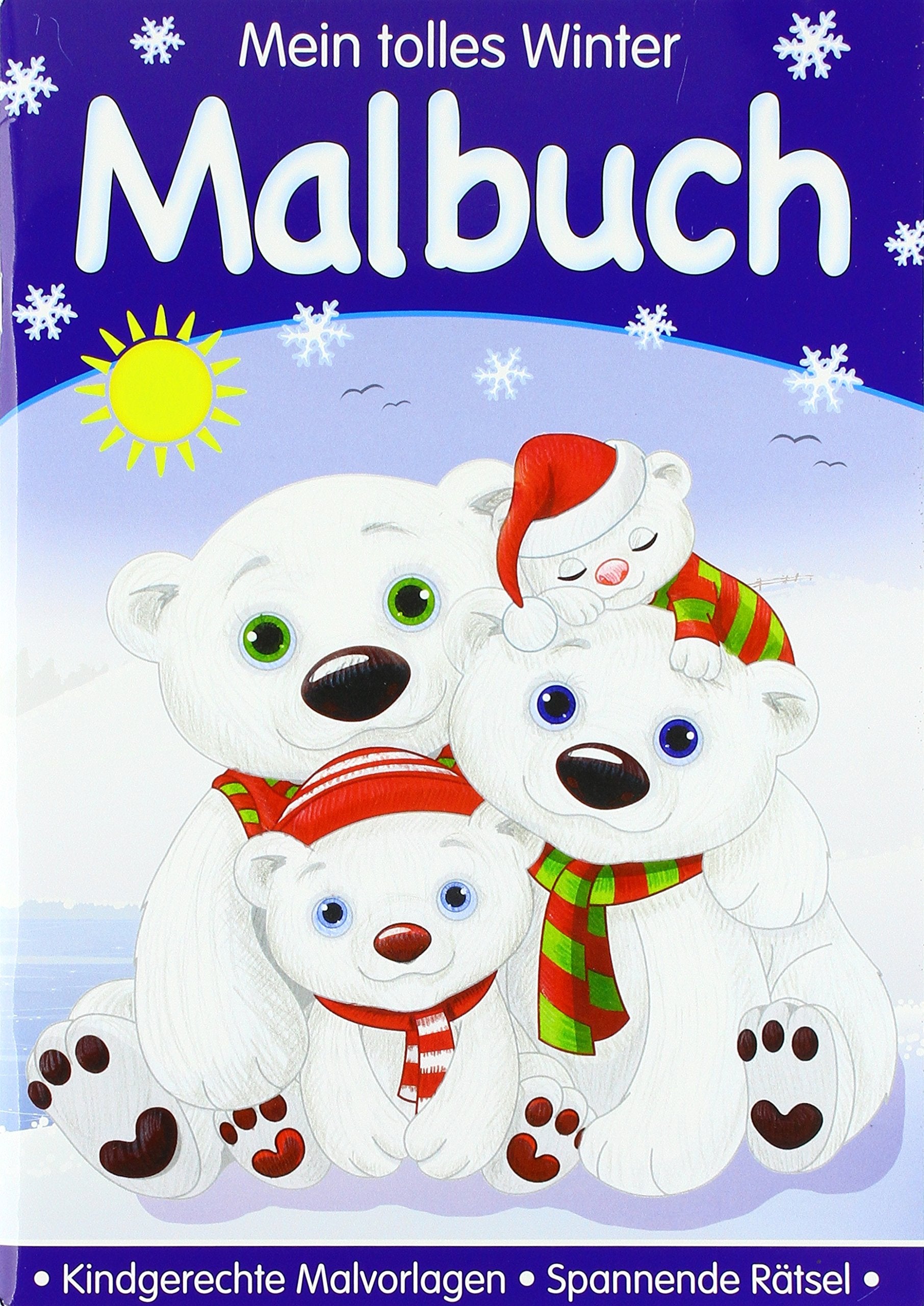 Mein toller Winter - Malbuch: Kindgerechte Malvorlagen - Spannende Rätsel Tiptoi & Games