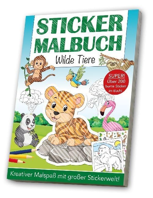 Stickermalbuch: Wilde Tiere Non-fiction books for kids