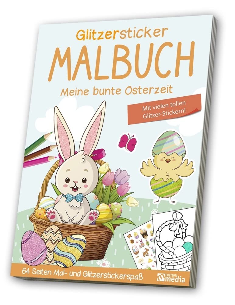 Glitzer-Sticker-Malbuch Ostern: 64 Seiten Mal- und Glitzerstickerspaß. Mit vielen tollen Glitzer-Stickern Religion & Esotericism