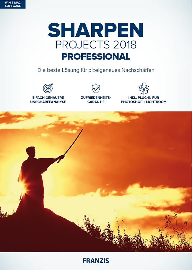 FRANZIS SHARPEN projects 2018 professional | Bilder digital nachschärfen | für Windows PC und Mac |CD-ROM Web & Graphic Design
