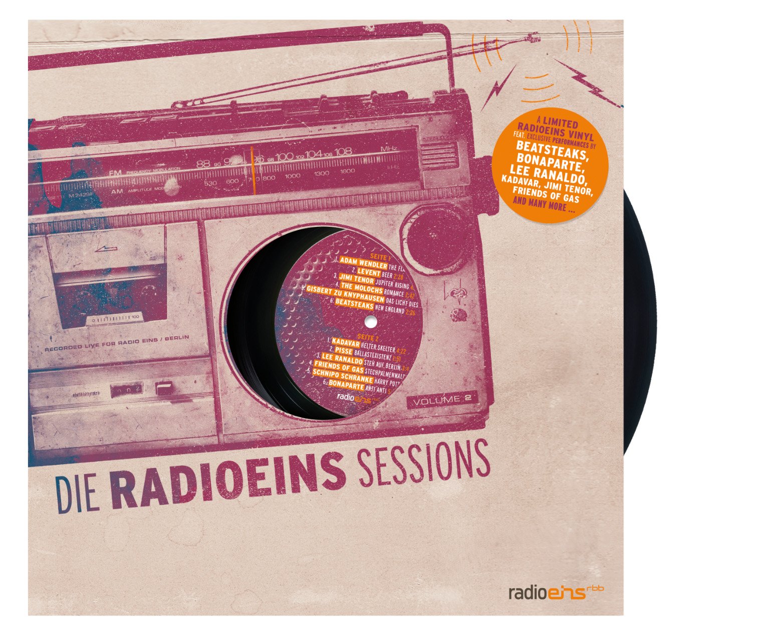 Die radioeins sessions Schallplatte / Vinyl Vol. II Limited Edition mit den Beatsteaks, Bonaparte, Jimi Tenor, Adam Wendler, The Molochs, Levent, Lee Ranaldo, Friends of Gas uvm cd