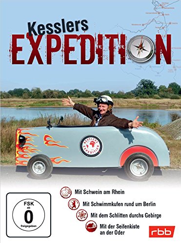 Kesslers Expedition Box 5 Michael Kessler Mit Schwein am Rhein, Mit Schwimmkufen rund um Berlin, Mit der Seifenkiste an der Oder, Mit dem Schlitten durchs Gebirge, (4er DVD Box) Films