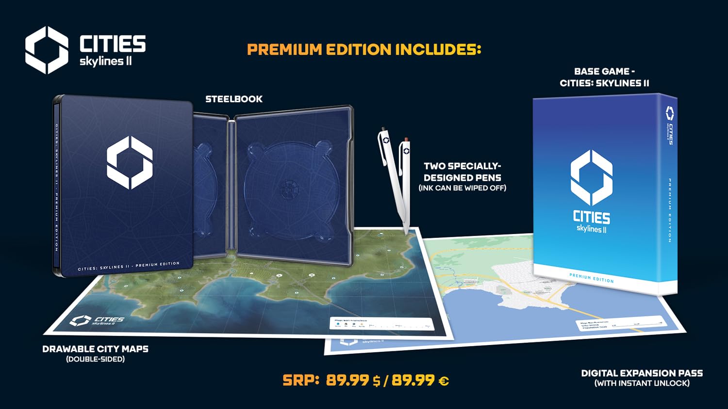 Cities: Skylines II Premium Edition (PC). Für Windows 10/11 PC