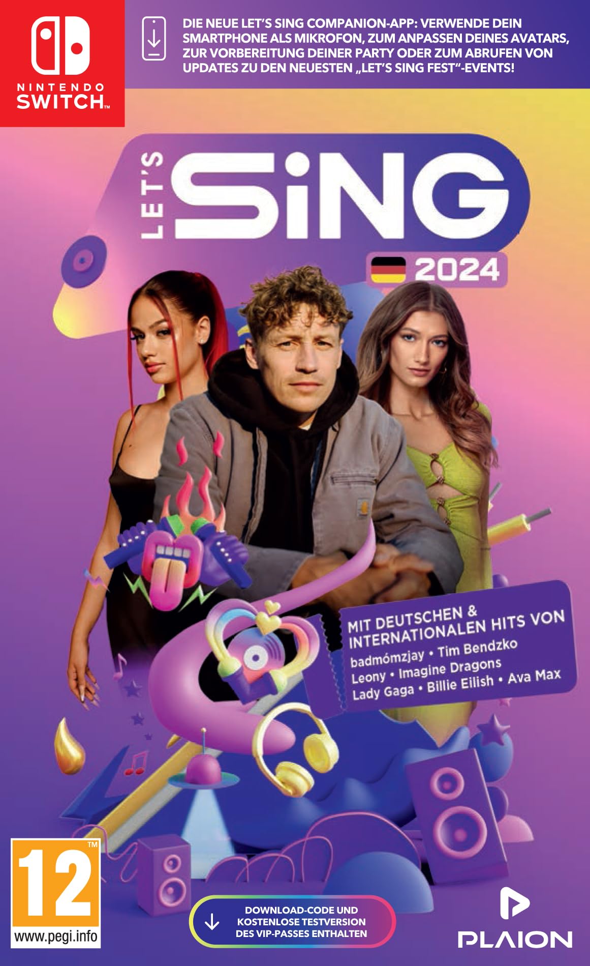 Let's Sing 2024 German Version (Nintendo Switch) (AT-PEGI) Nintendo Switch