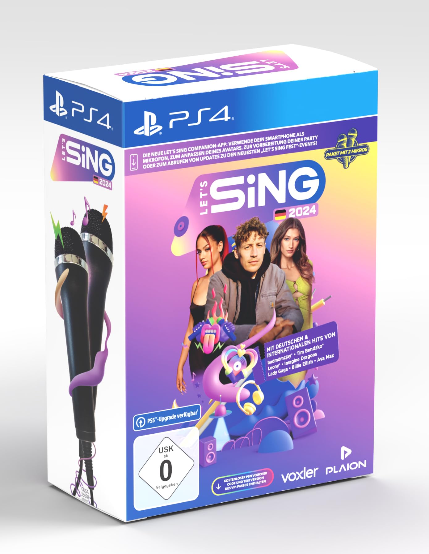 Product Image: Let's Sing 2024 German Version [+ 2 Mics] (PlayStation PS4)