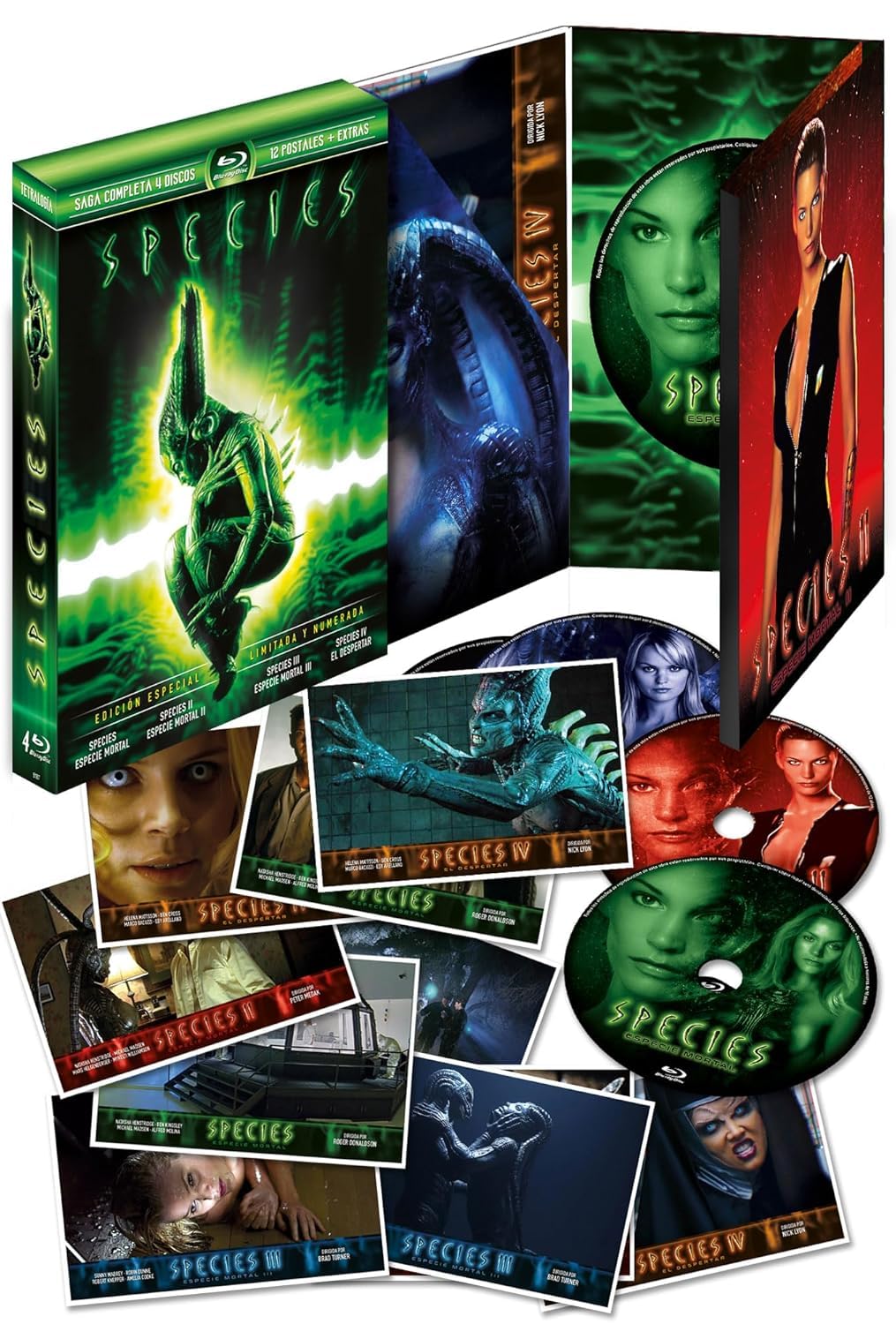 SPECIES - QUADROLOGIE 1995 - 2007 - Teil 1 2 3 4 Complete Uncut Collection 5 Disc Blu-Ray Limited Edition Films
