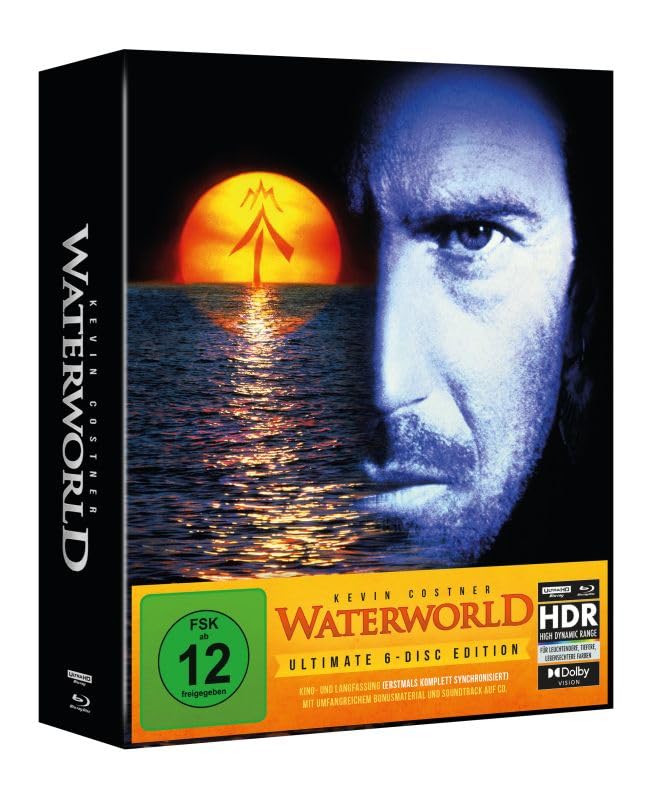 Waterworld - 4K UHD + Blu-ray - 6 Disc Special Edition, Langfassung komplett deutsch synchronisiert, inkl. Soundtrack CD, Booklet, Poster, Artcards - Limited Edition Movies