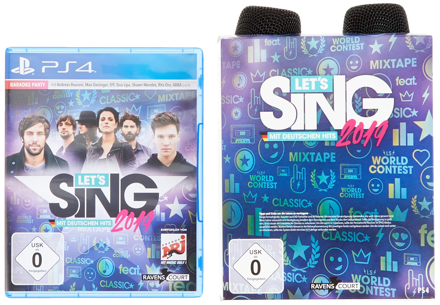 Product Image: Let's Sing 2019 mit deutschen Hits [+ 2 Mikrofone] (PlayStation PS4)