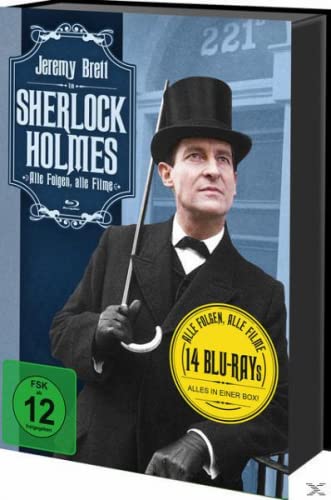 Sherlock Holmes - alle Filme + alle Folgen mit Jeremy Brett - 14 Blu-Ray Box Movies
