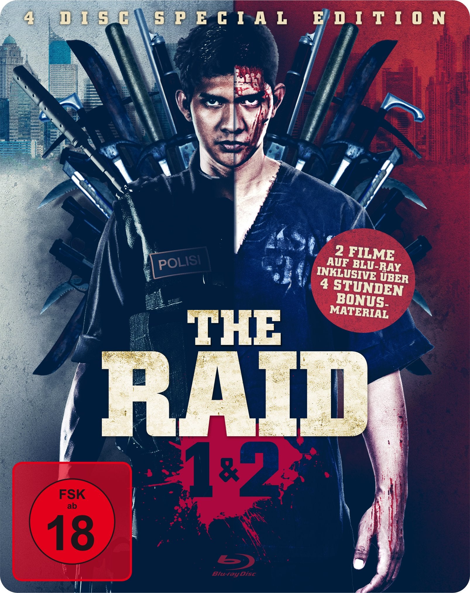 The Raid 1 & 2 Steelbook Edition (exklusiv bei Amazon.de, 2 Blu-rays + 2 Bonus DVDs) Films