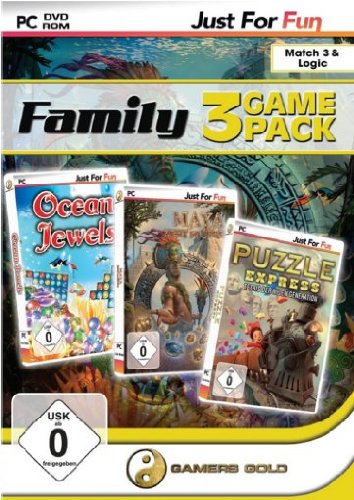Just for Fun Family 3 Game Pack 1 - Ocean Jewels / Maya / Puzzle Express PC