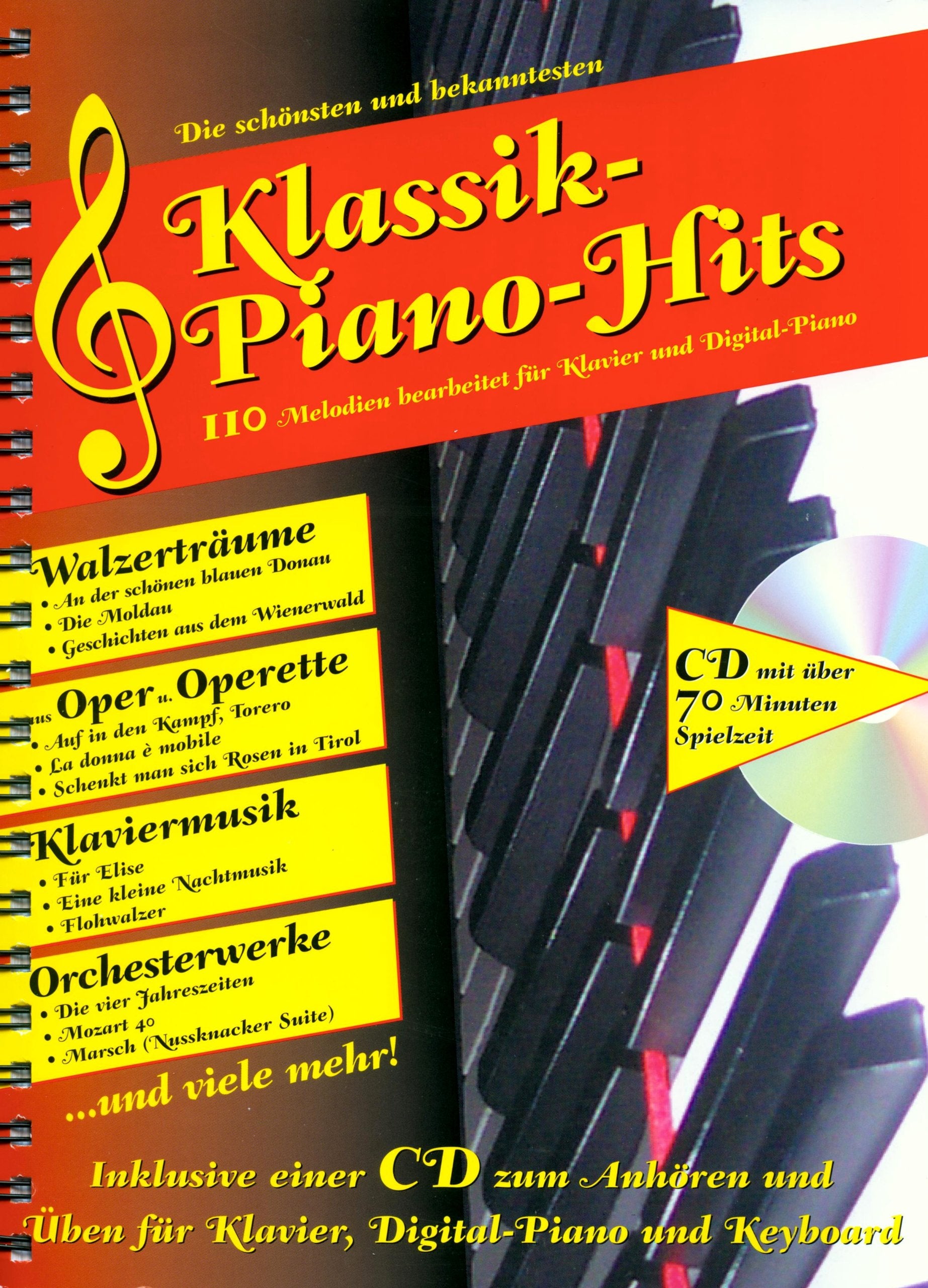 Die schönsten und bekanntesten Klassik-Piano-Hits: 110 Melodien für Klavier und Digital-Piano (Original Verlag: Streetlife) Sheet Music